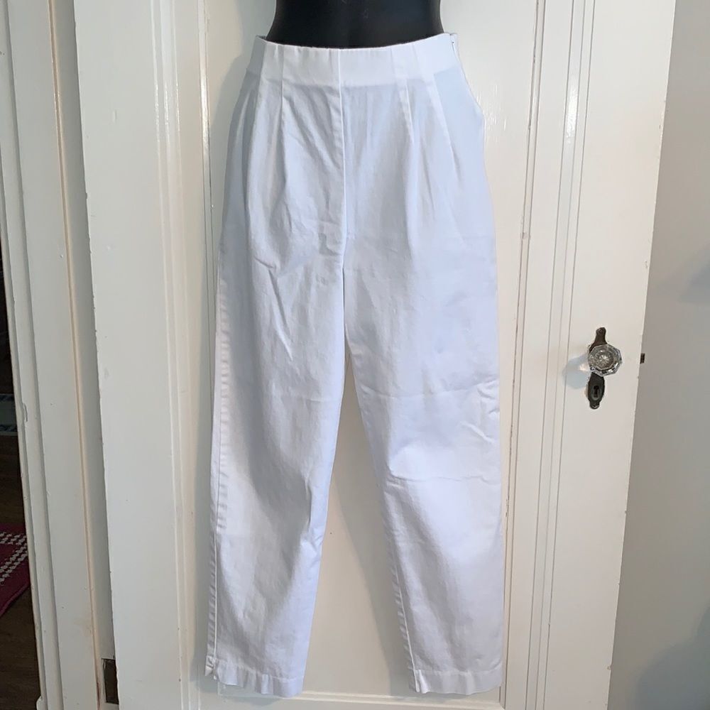 Vtg 80s/90s Briggs New‎ York white fitted pants